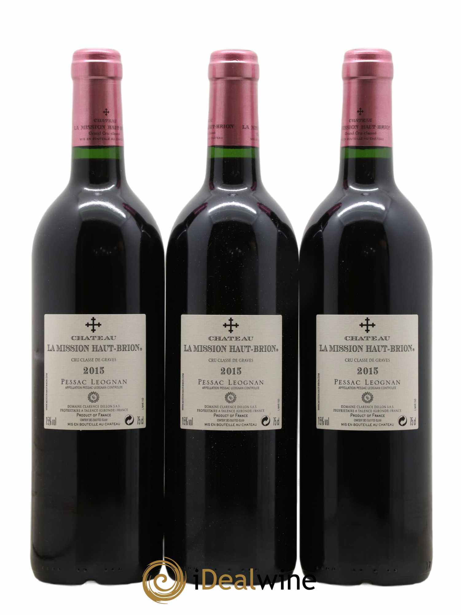 Château La Mission Haut-Brion Cru Classé de Graves  2015 - Lot de 12 Bouteilles