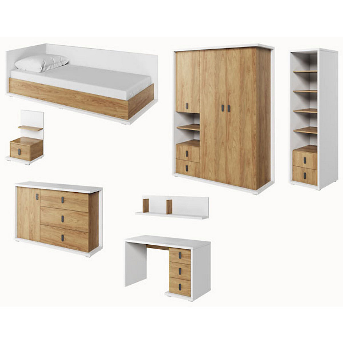 Jugendzimmer-Set Simi 7-teilig inkl. Matratze