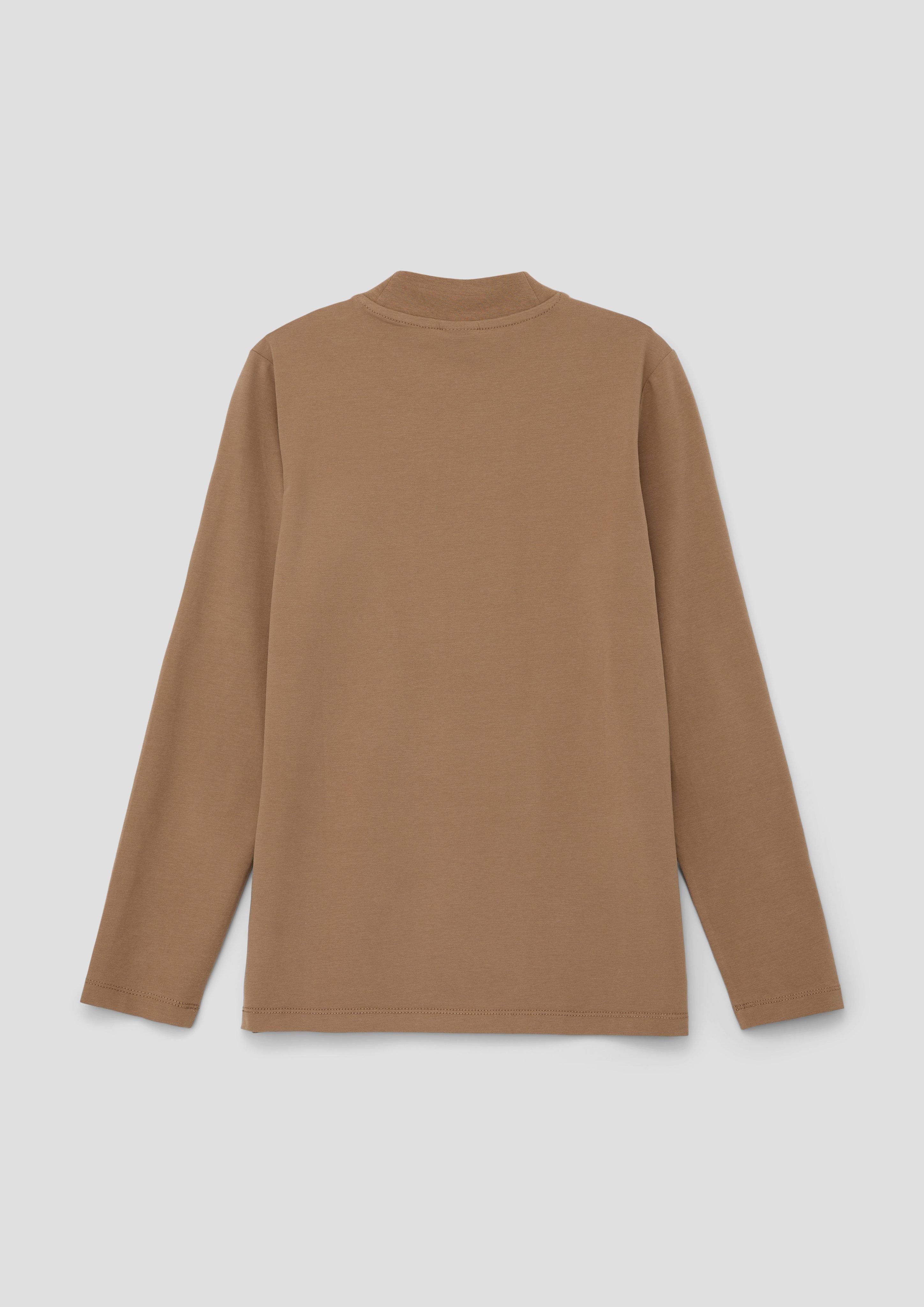 Longsleeve mit geripptem Stehkragen  2134083-8480