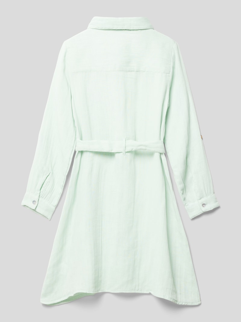 Blusenkleid mit Umlegekragen in mint