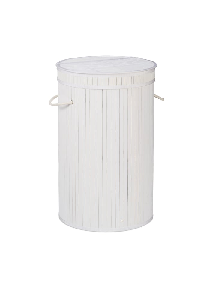 relaxdays Wäschekorb in Weiß - (H)63 x Ø40 cm günstig kaufen onesize