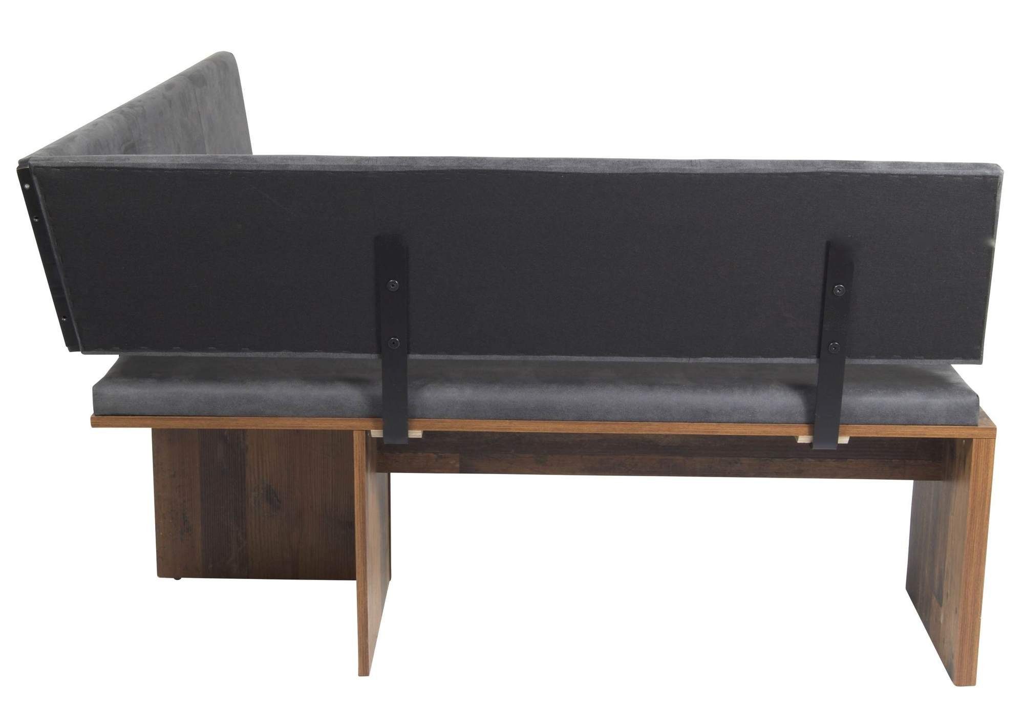 Trendmöbel24 Eckbankgruppe Eckbank Eckbankgruppe Essgruppe MILANO 150 x 180 cm Old Wood Vintage, (4-tlg)