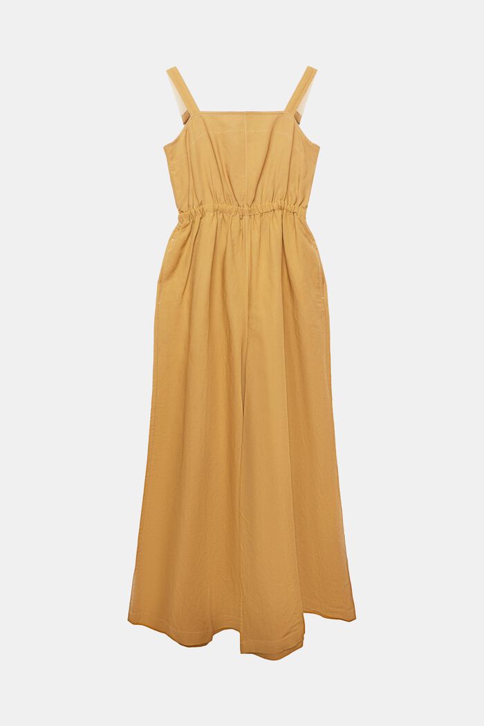 Jumpsuit mit weitem Bein, Leinenmix