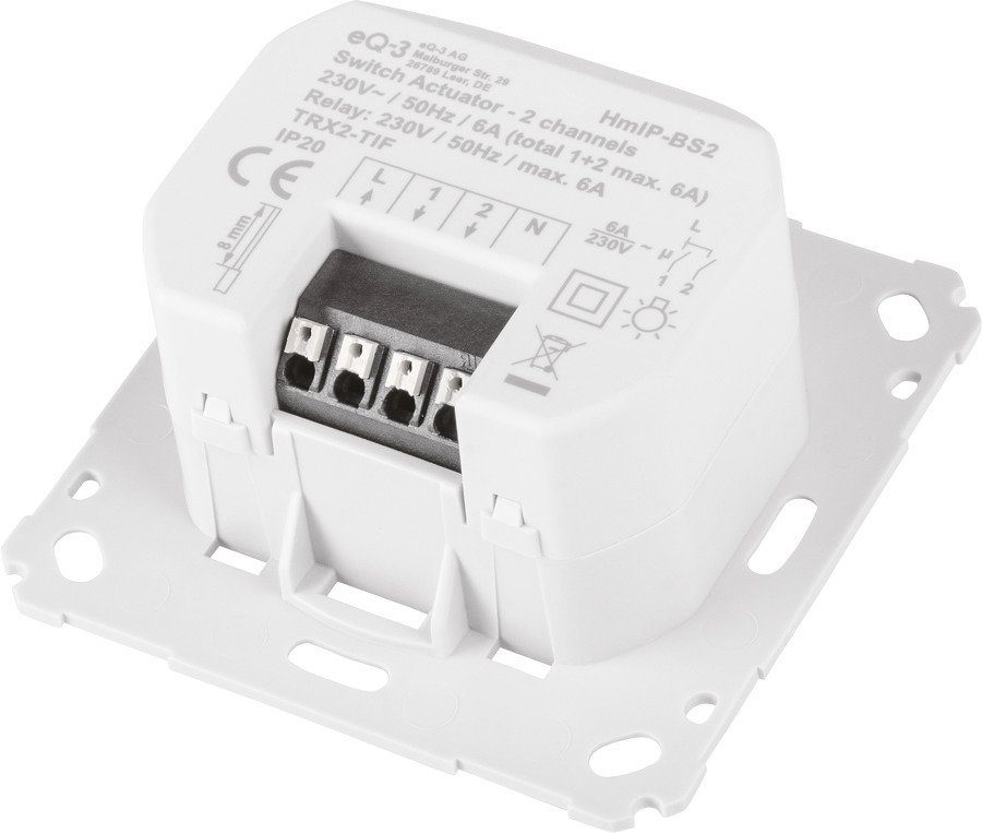 Homematic IP Schaltaktor für Markenschalter – 2-fach Smart-Home-Zubehör