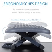 HOMCOM Fußablage, Dunkelgrau
