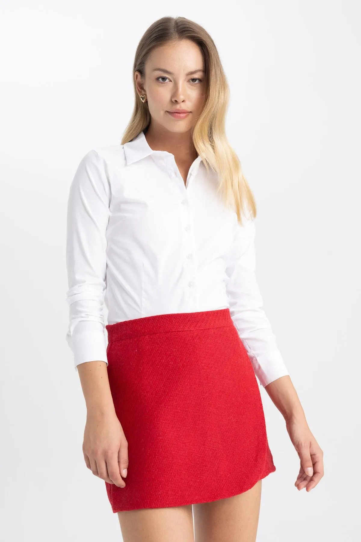 DeFacto  Tweed-Shorts mit hoher Taille und kurzem Bein X2391az23wn
