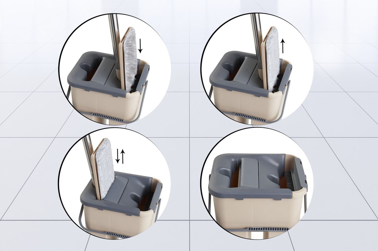 Umuzi Cleaning UMUZI selbstreinigendes Mop-Set - Mit 1 Mop