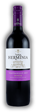 Vina Herminia, Rioja Tinto Tempranillo, DOC, trocken, 2022, Rioja  Vina Herminia, Rioja Tinto Tempranillo, DOC, trocken, 2022, Rioja  Viña Herminia Rioja Tinto ein reinsortiger Tempranillo. Jahrgang 2022 - 0,75	 Liter - Vol 14,0%