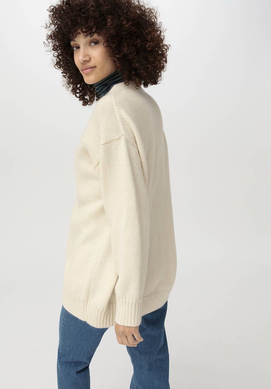 Strickjacke aus Alpaka und Schurwolle