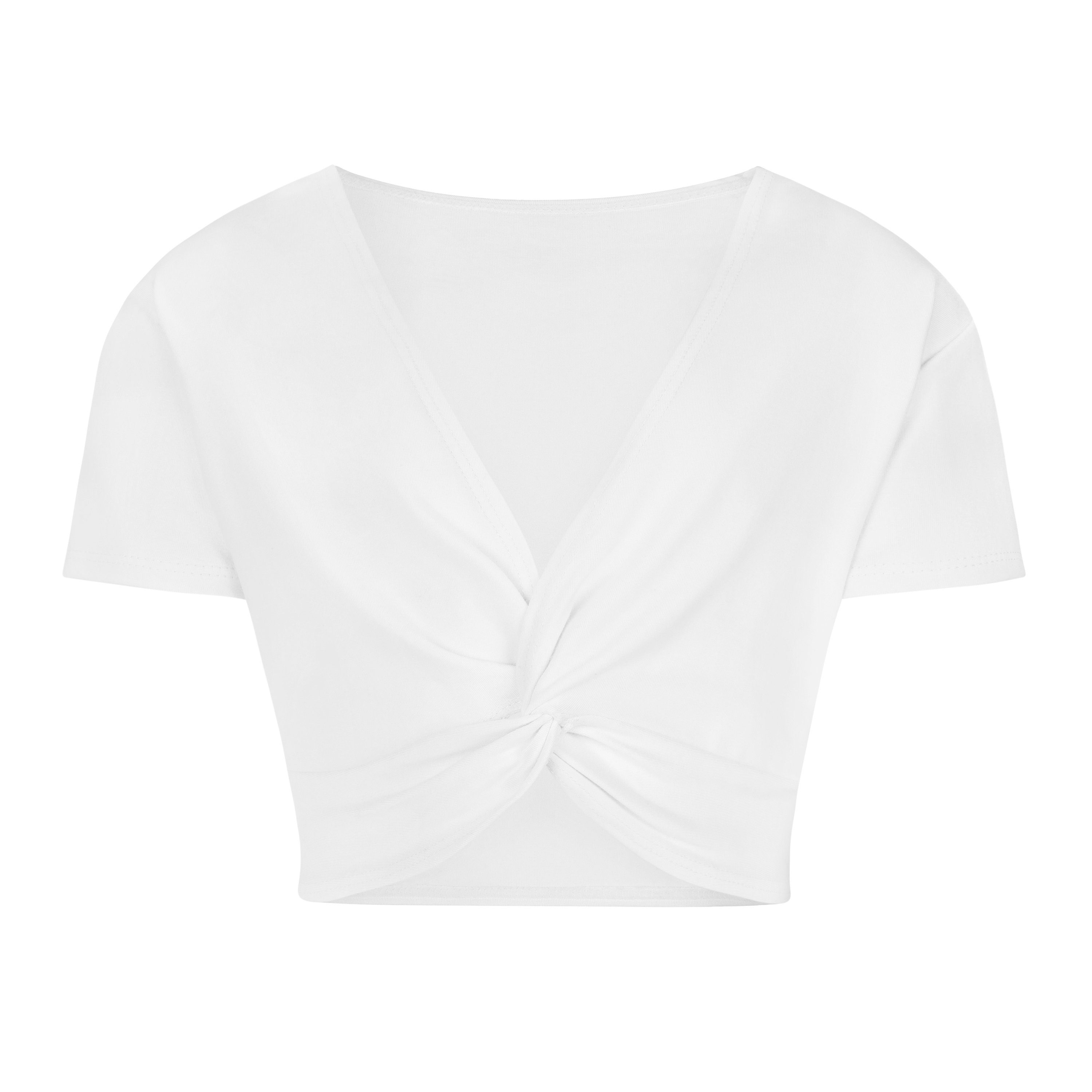 tanzmuster Crop-Top Kurzarm Ballett Top Madita für Mädchen aus wunderbar weicher Baumwolle