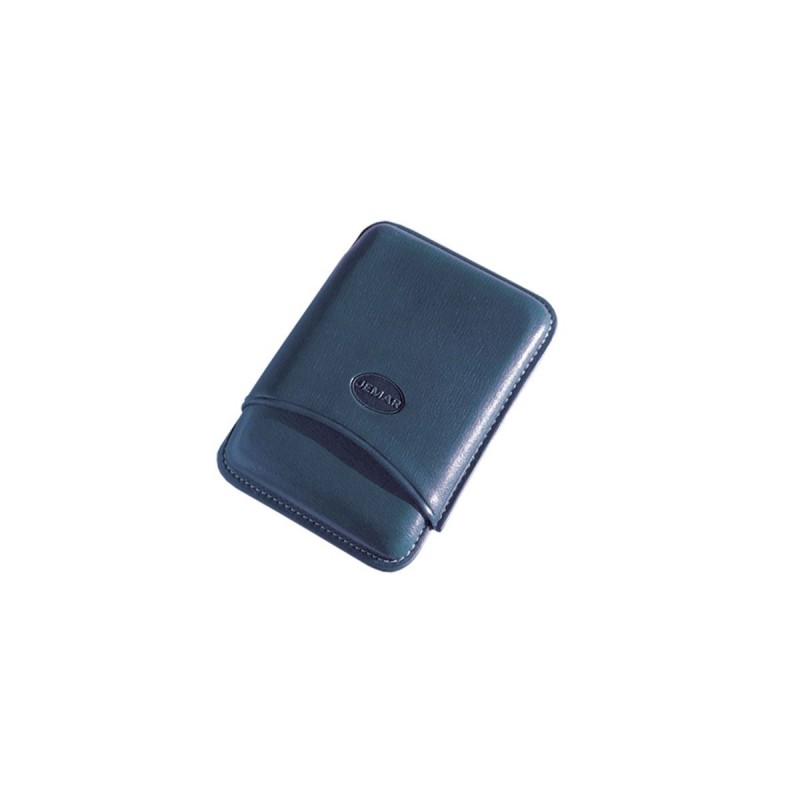 Leder-Zigarrenetui für 3 toskanische Zigarren Farbe Blau, Jemar (Leder-Zigarrenetui)