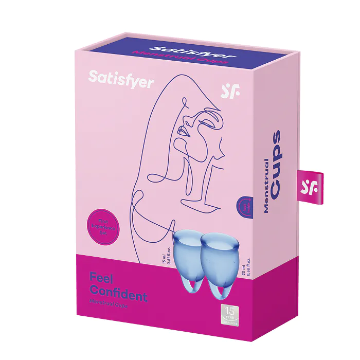 Satisfyer Feel Confident менструална чашица тамноплаве боје