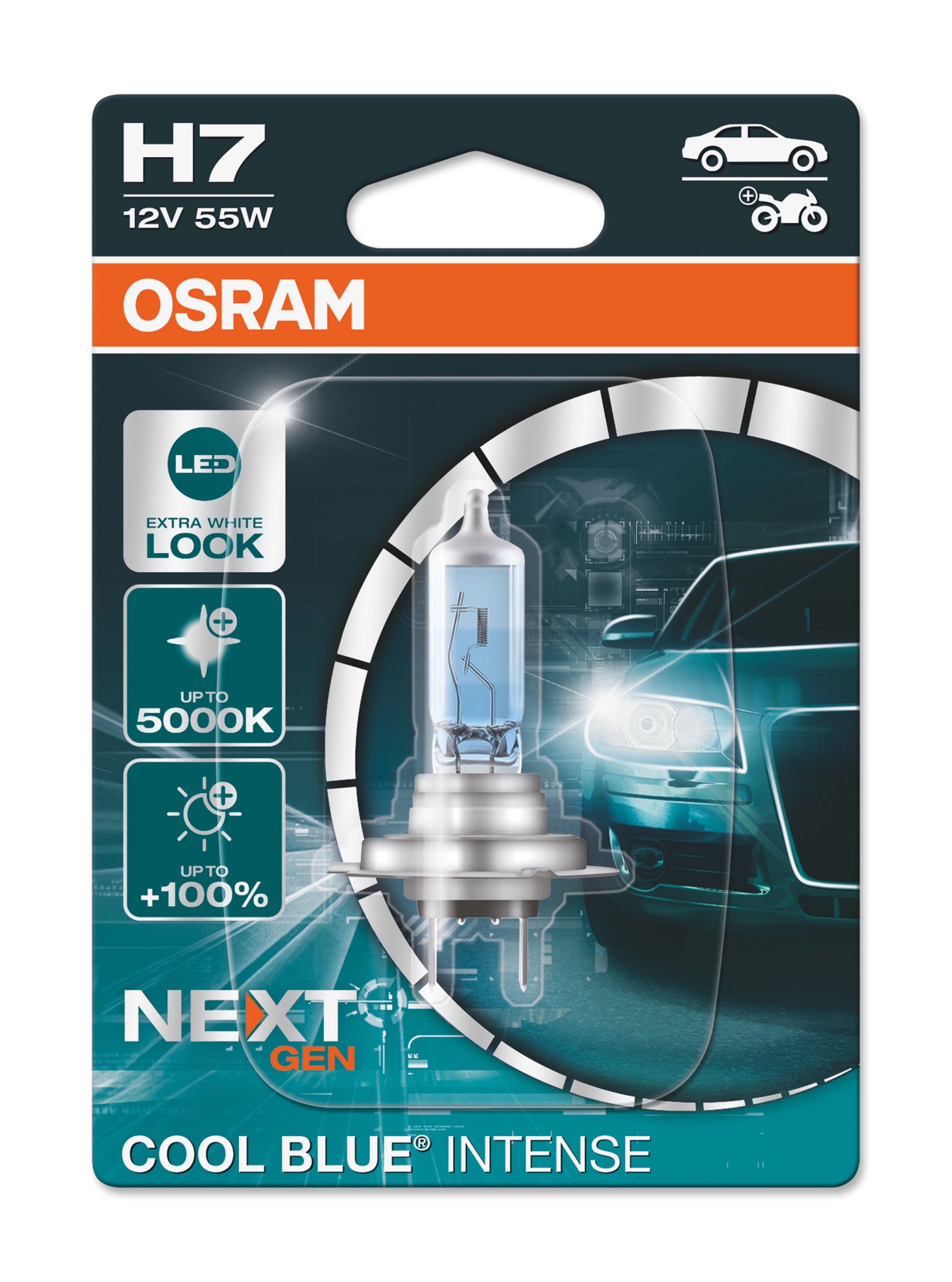 OSRAM Cool Blue Intense NextGeneration H7 12 V 55-W, 1 Stück - ATU