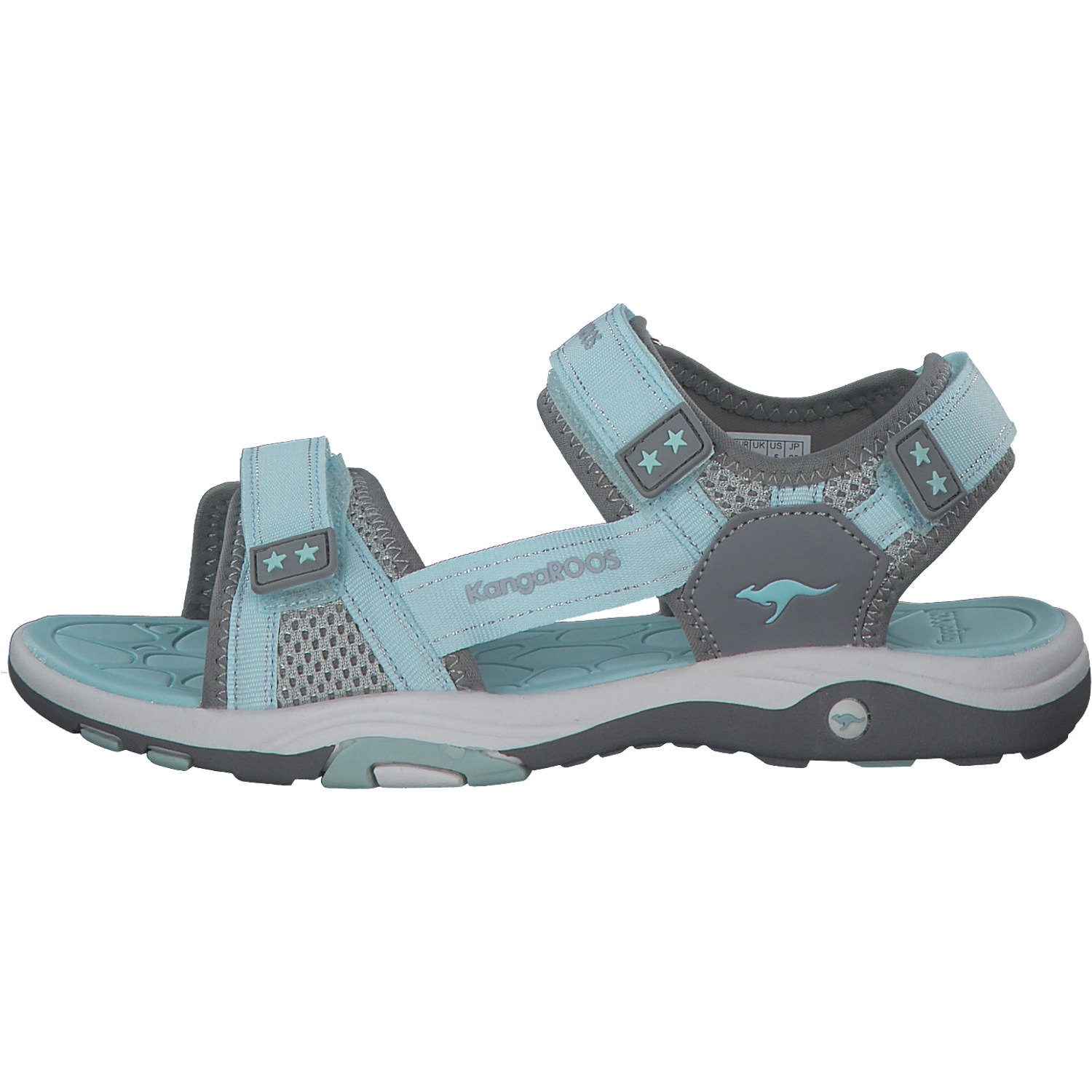 KangaROOS K-Leni Kira 10045, Sandalen (Kinder), Kinder, türkis/grau