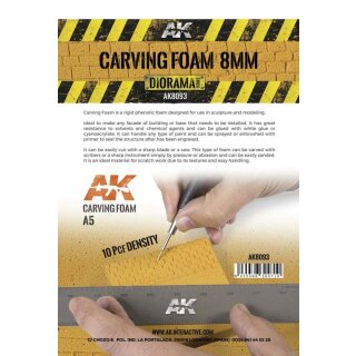 Carving Foam 8 mm A5 Size