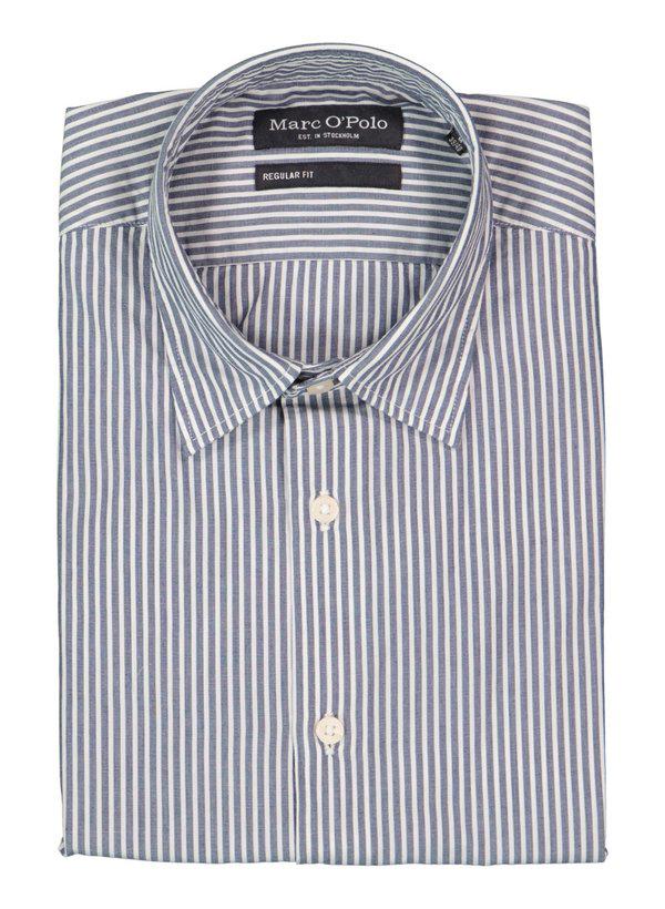 Marc O'Polo, Hemd, Regular Fit, Bio Baumwolle, blau- weiß gestreift