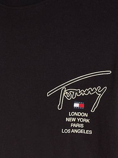 TOMMY-JEANS Herren T-Shirt CLSC GOLD SIGNATURE BACK TEE Regular Fit