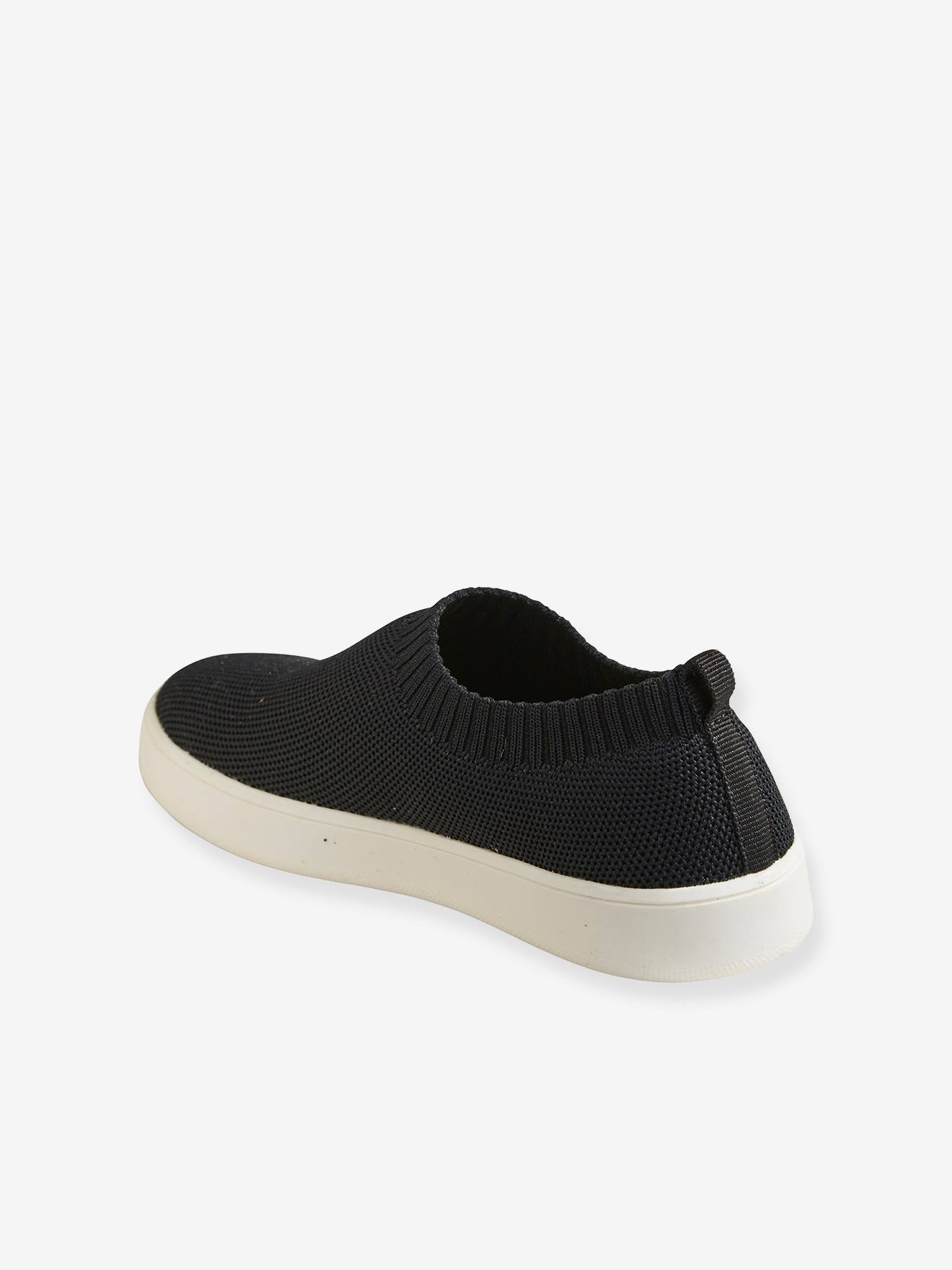 Vertbaudet Mädchen Slip-on Sneakers, recycelte Fasern - schwarz
