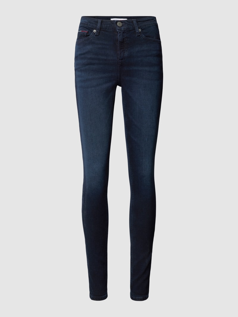 Skinny Fit Jeans im 5-Pocket-Design Modell 'NORA' in dunkelblau