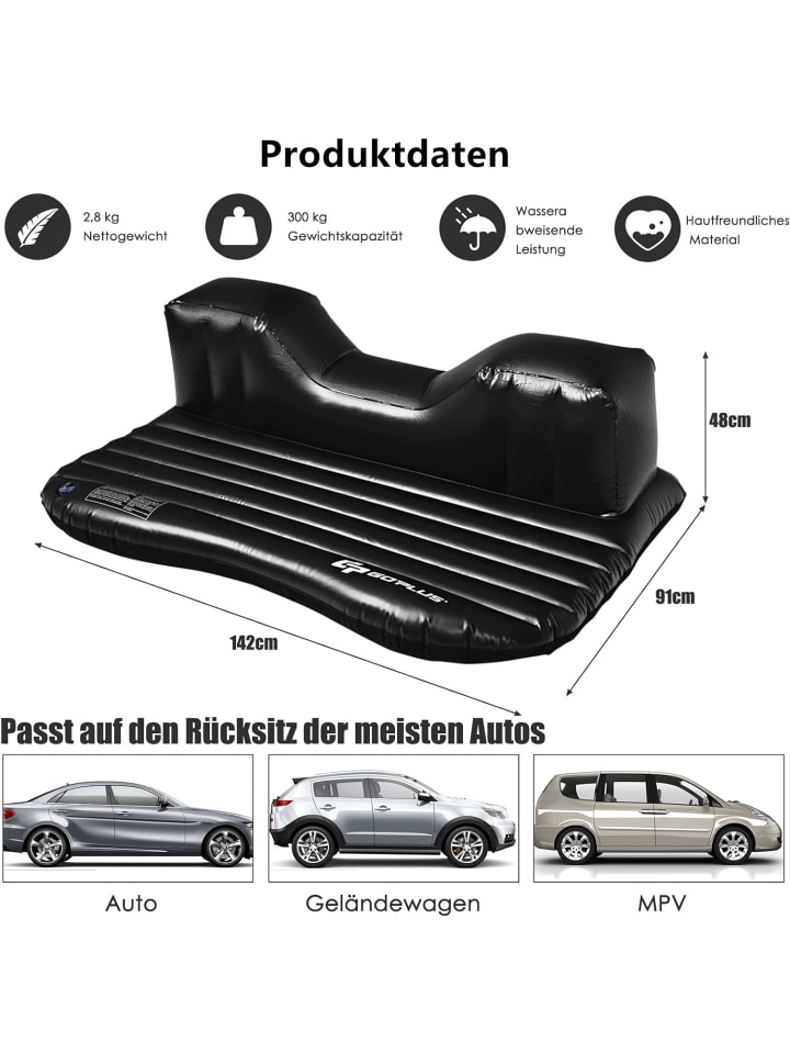 COSTWAY 2in1 Luftmatratze Auto in Schwarz günstig kaufen onesize