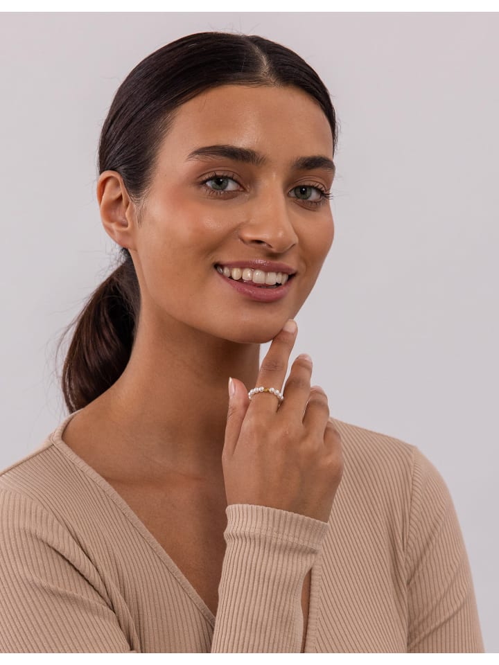 PURELEI Perlenring Shiny Bloom in Gold günstig kaufen