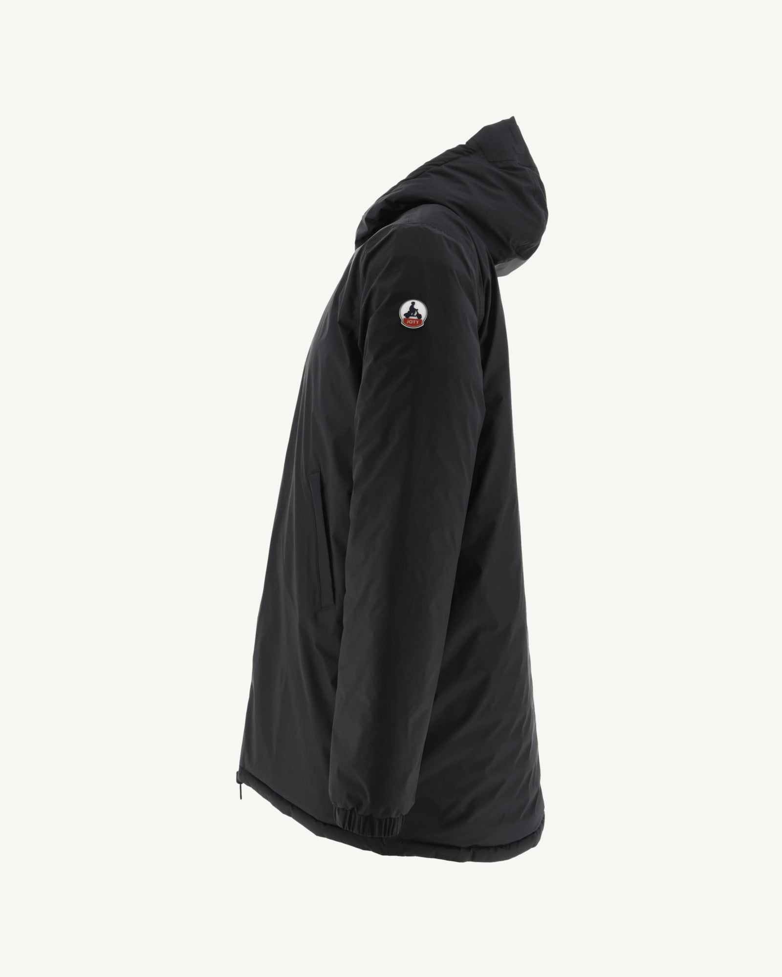 Doudoune longue réversible à capuche Noir/Gris clair Amsterdam