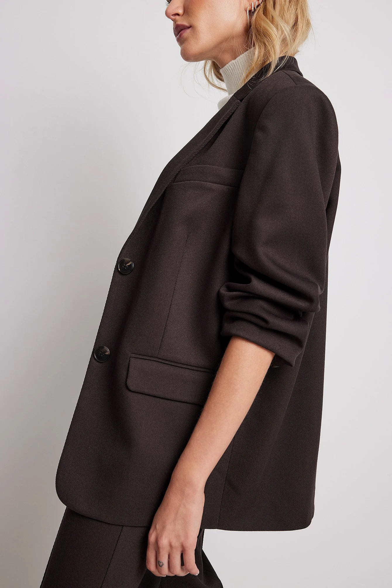 Oversiize-Blazer aus Twill