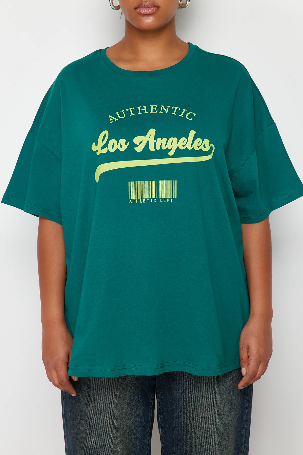 Trendyol Curve  Große Größen in T-Shirt - Grün - Oversized