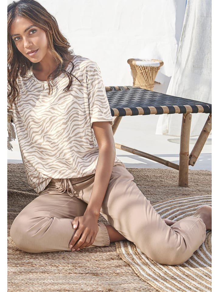 LASCANA Schlafhose in nougat günstig kaufen