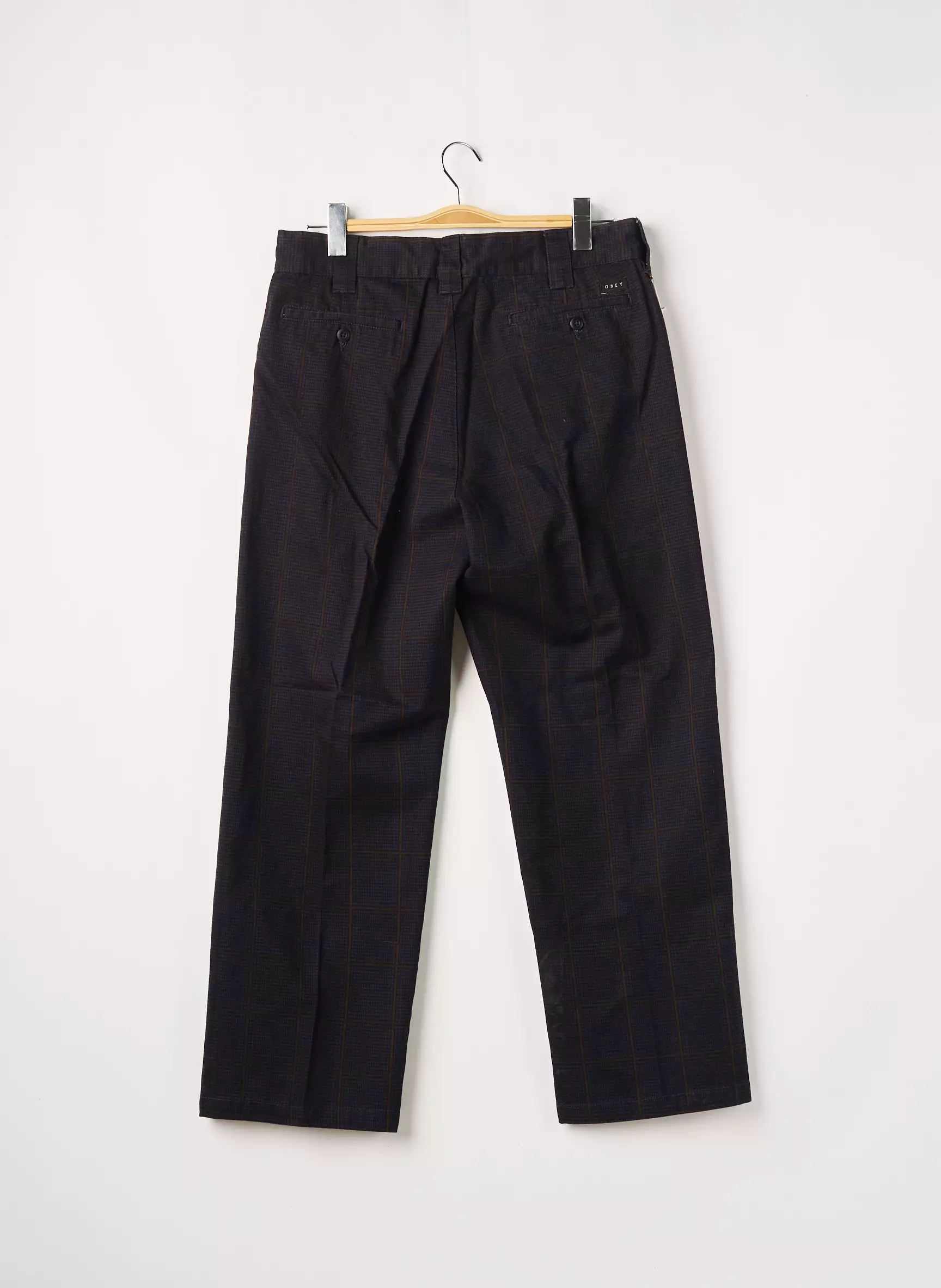 Obey Pantalons Droits Femme couleur noir