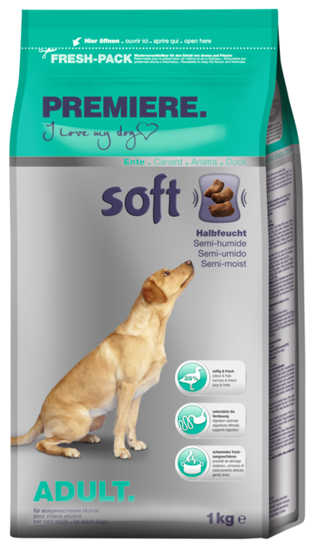 PREMIERE Hundetrockenfutter PREMIERE Soft Ente 1 kg
