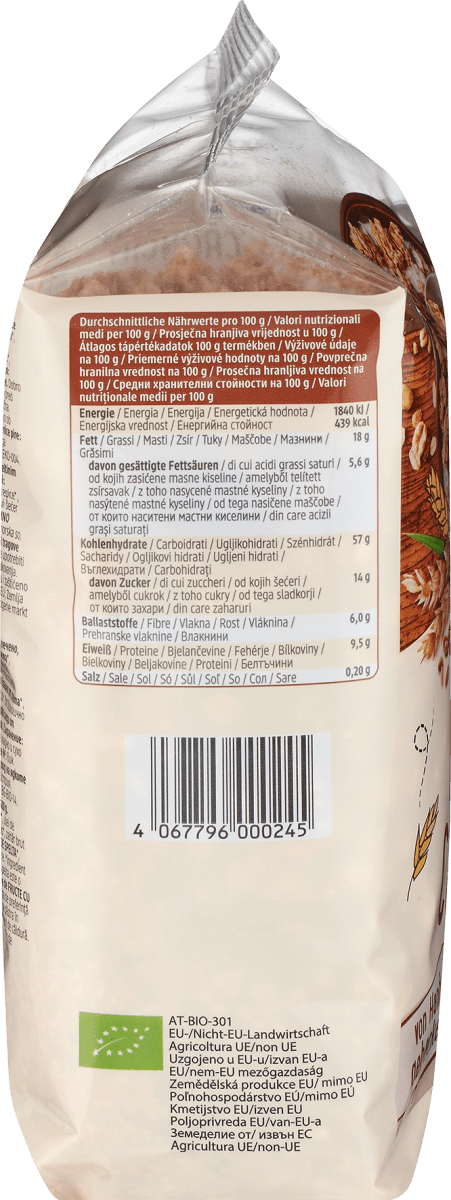 Müsli Crunchy, Dinkel, 500 g