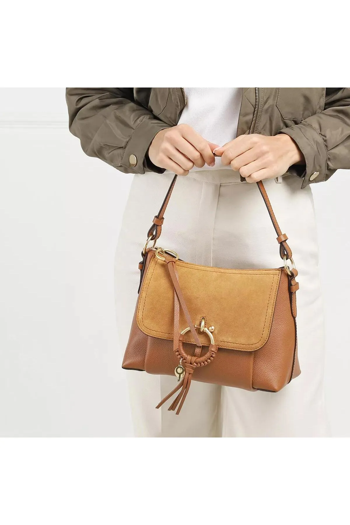 See by Chloé  Joan Umhängetasche Wildleder Caramello