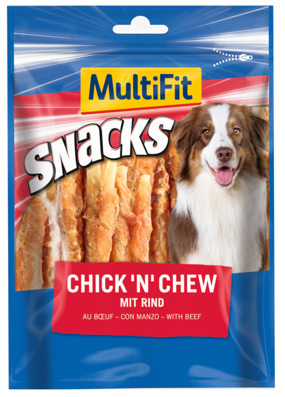 MultiFit Snacks MultiFit Snacks Chick 'n' Chew Nr. 4 mit Rind 500 g