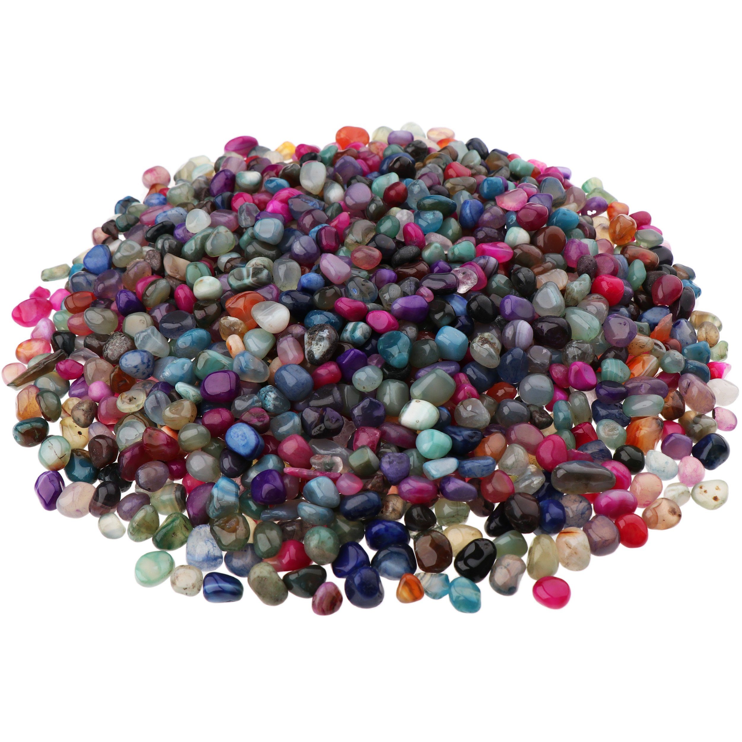 NKlaus Mineralstein 900g Trommelsteine Achat 5 - 10 mm Heilsteine Edelsteine Schmucksteine
