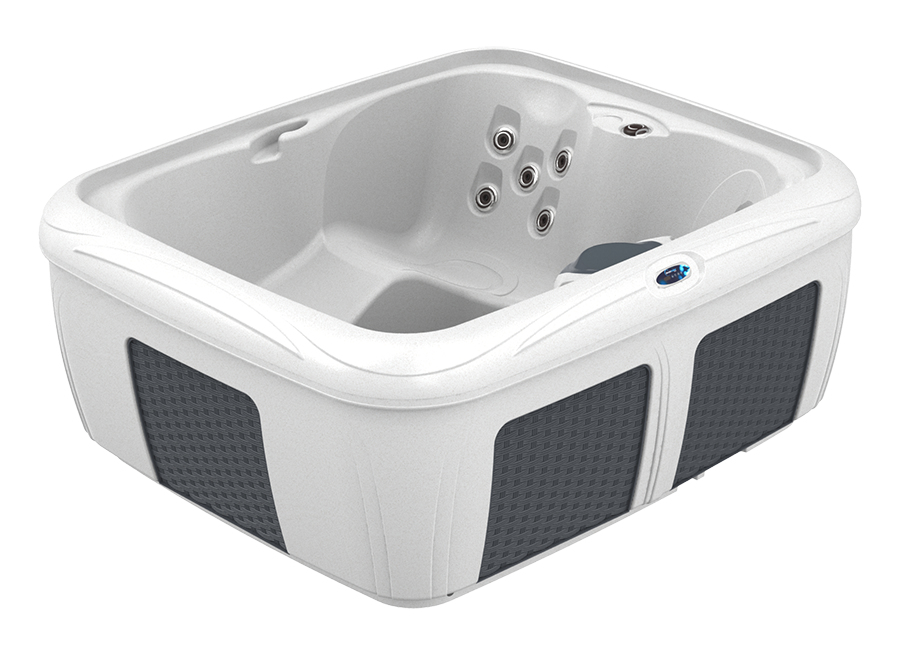 Interhiva Dream Maker Stonehenge EZL - Weißer Diamant/Graues Rattan/Schwarzer Abdeckung