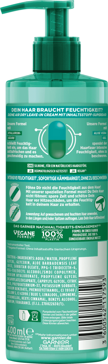Leave-In Creme Aloe Air Dry, 400 ml