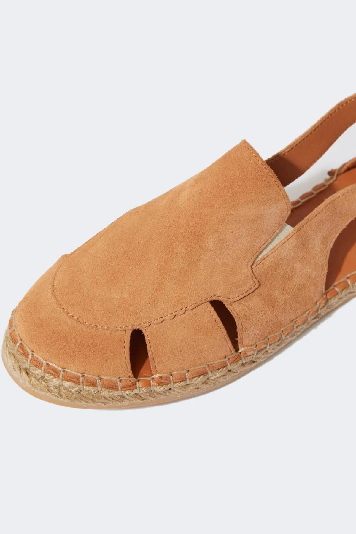 DeFacto  Damen-Espadrille zum Hineinschlüpfen aus Leder und Wildleder mit flacher Sohle Z3266az23sm
