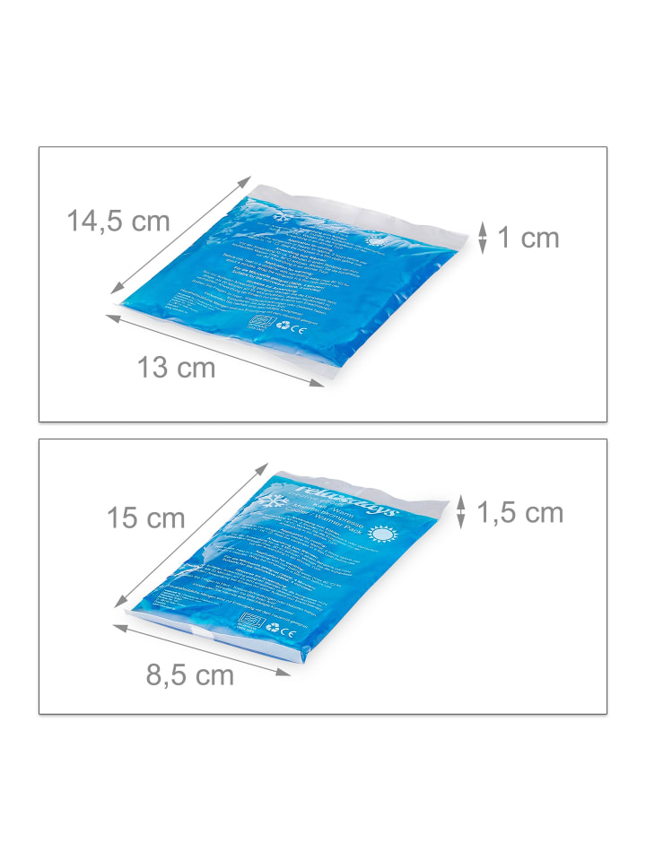 relaxdays 8x Kühlpads in Blau günstig kaufen onesize