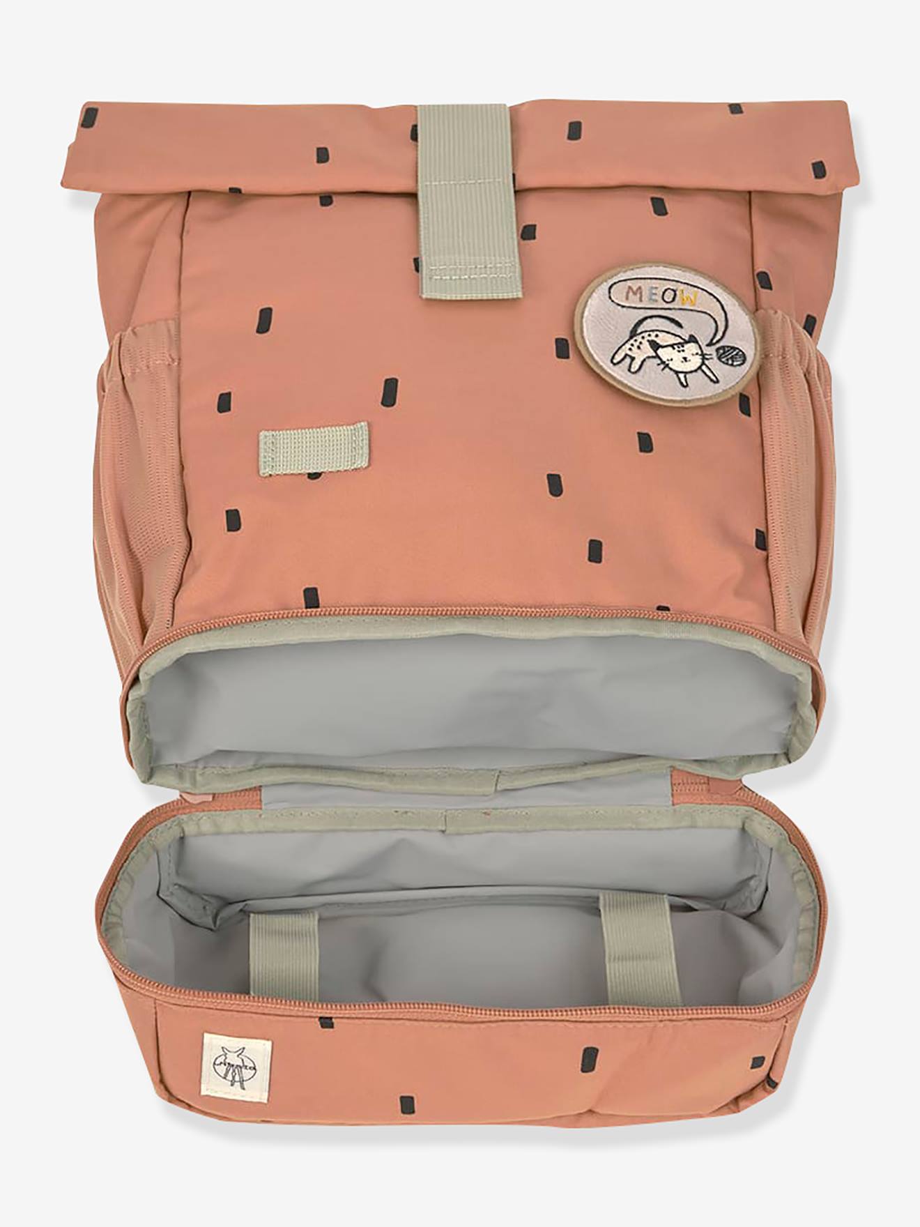 Mini sac à dos LÄSSIG Rolltop Happy Prints caramel