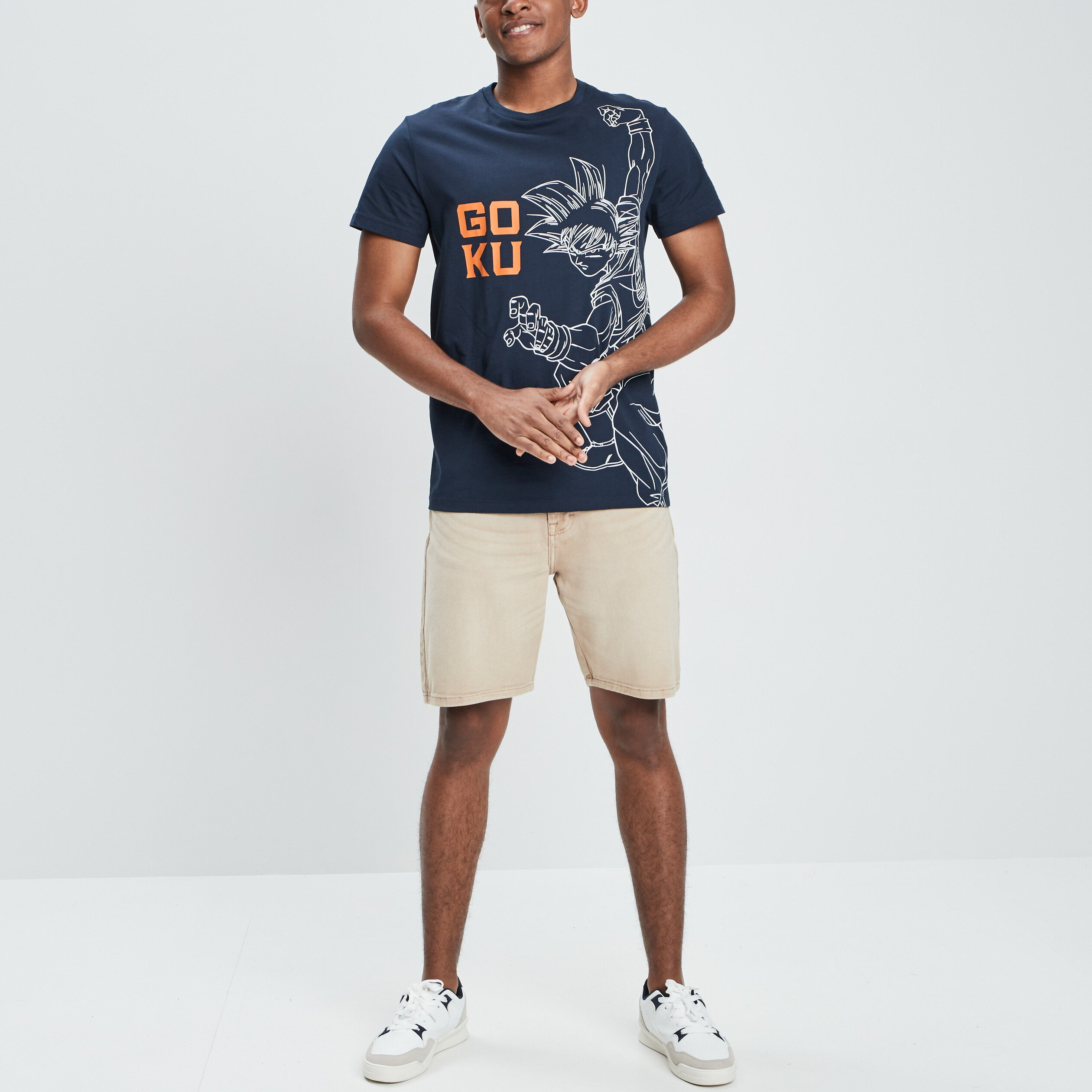 Bermuda coupe droite en coton sable homme | La Halle