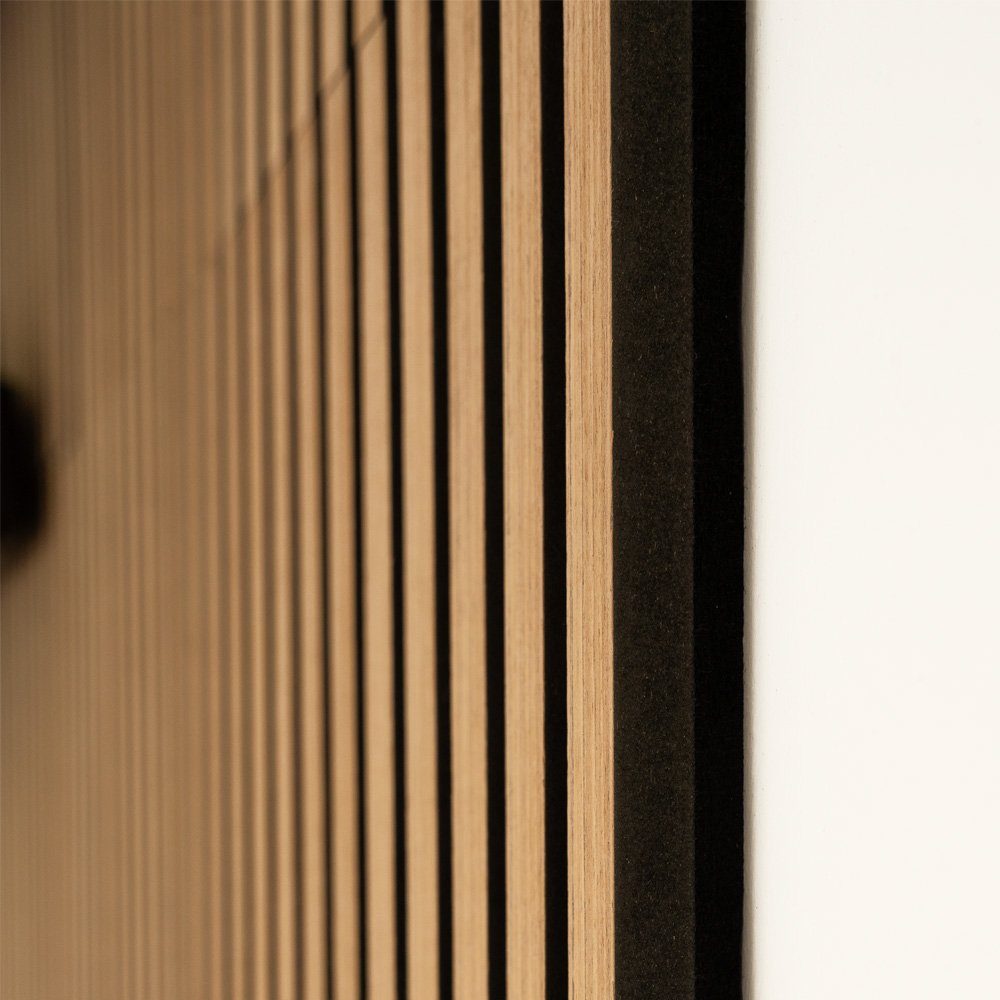 HOME DELUXE Wandpaneel Akustikpaneel / Lamellenwand SONIC, BxL: 40,00x80,00 cm, 0,32 qm, (Schalldämpfend, 1-tlg., Individuell kürzbar und zuschneidbar) Holzwand, Akustik Wand Paneele, Akustik Paneel