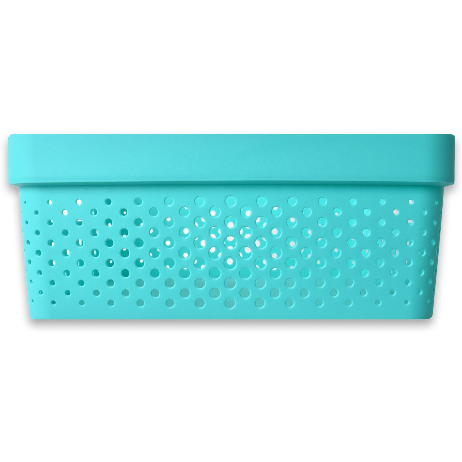 TE-Trend Aufbewahrungsbox 2 Stück Korb Boxen Aufbewahrung Kunststoff Storage Boxes 11L Türkis