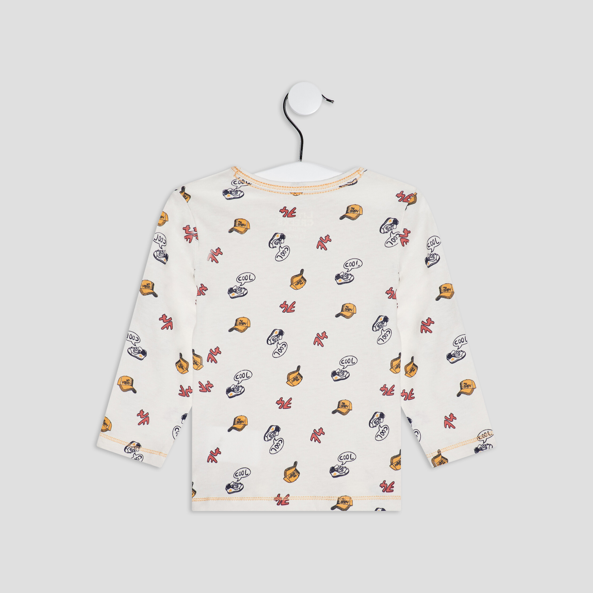 T-shirt manches longues ivoire bébé garçon | La Halle