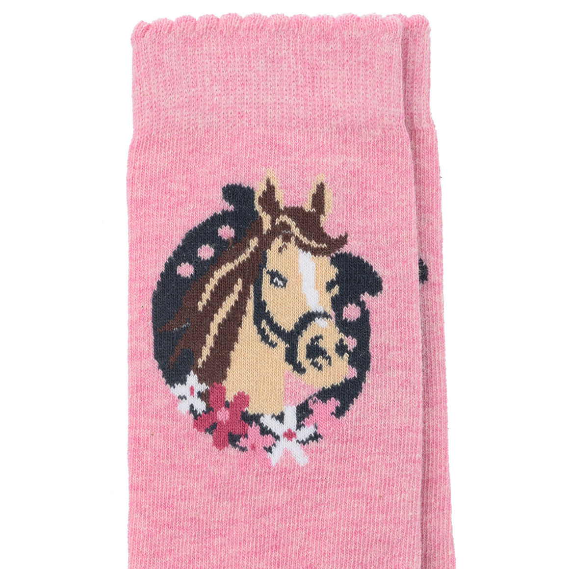 3 Paar Mädchen Socken mit Pferde-Motiven