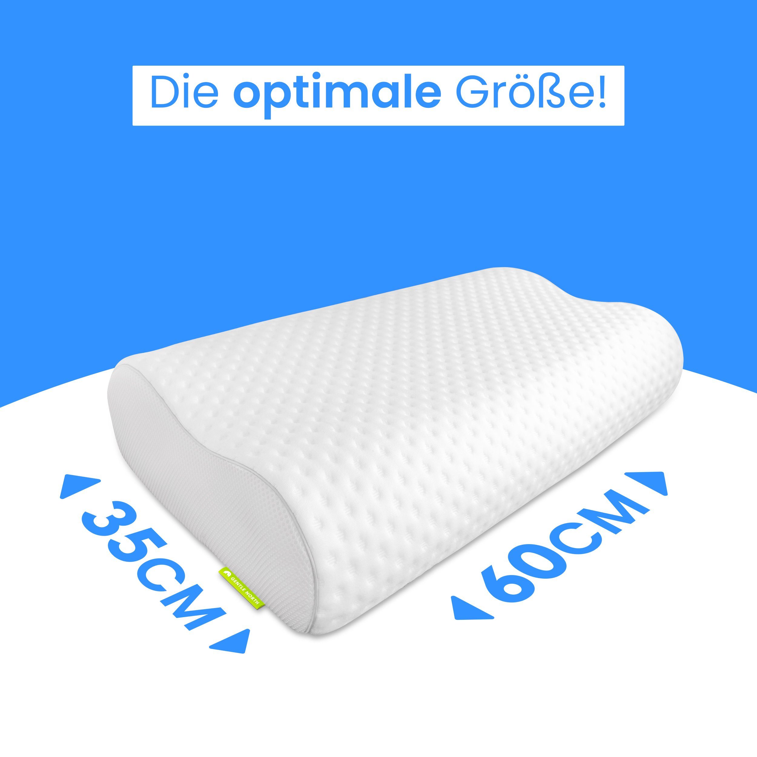 Nackenstützkissen Orthopädisches Nackenstützkissen - Memory Foam - höhenverstellbar, Gentle North, 1-tlg., allergikerfreundlich - anti-Schnarch - ergonomisches Kissen - waschbar