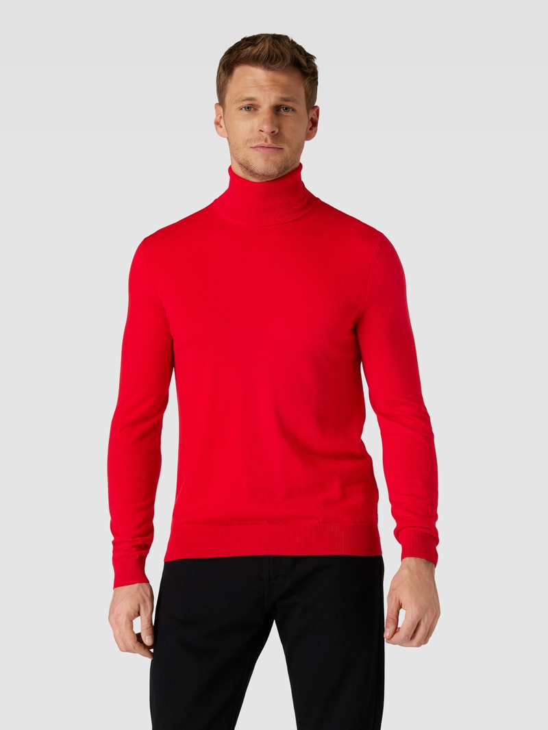 Strickpullover mit Rollkragen Modell 'San Thomas' in rot