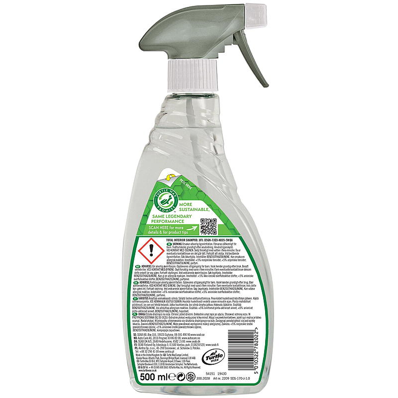 Turtle Total interior shampo, 500 ml, Turtle wax