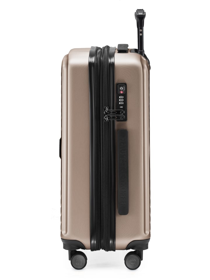Hauptstadtkoffer Mitte - Handgepäck Bordgepäck-Trolley Koffer, TSA, in Champagner günstig kaufen S