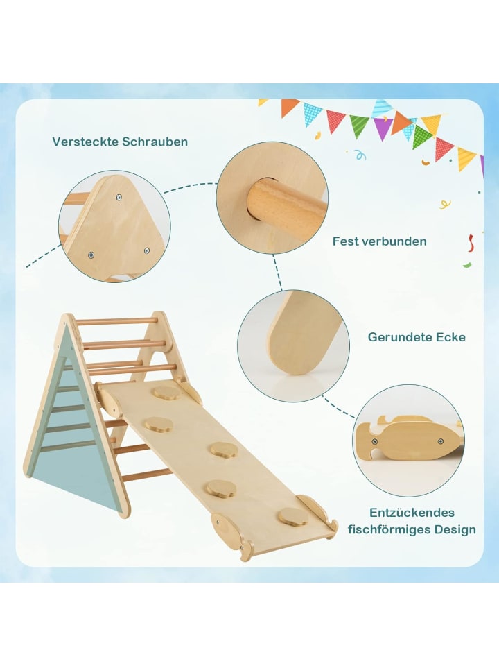 COSTWAY Kletterdreieck ab 1 Jahren in Beige günstig kaufen onesize